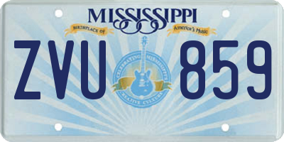 MS license plate ZVU859
