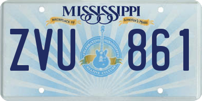 MS license plate ZVU861