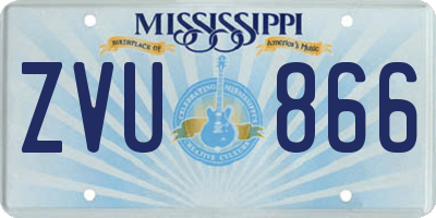 MS license plate ZVU866