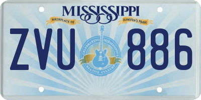 MS license plate ZVU886