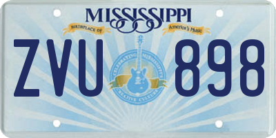 MS license plate ZVU898