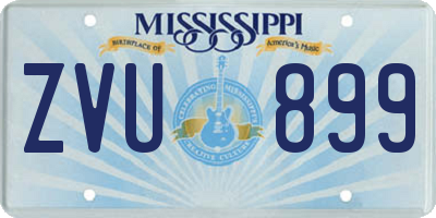 MS license plate ZVU899