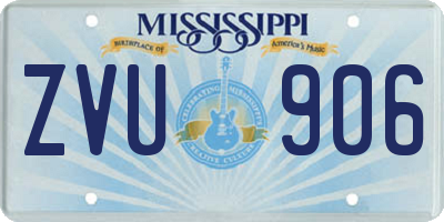MS license plate ZVU906