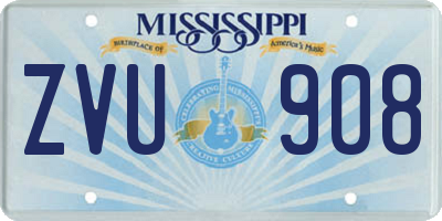MS license plate ZVU908