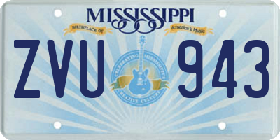 MS license plate ZVU943