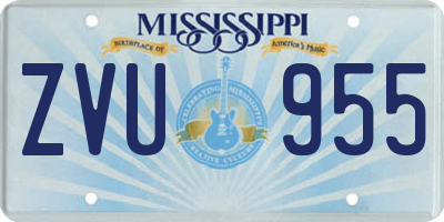 MS license plate ZVU955
