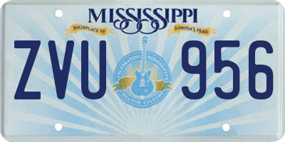 MS license plate ZVU956