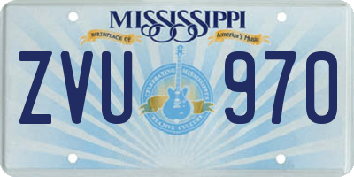 MS license plate ZVU970
