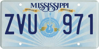 MS license plate ZVU971