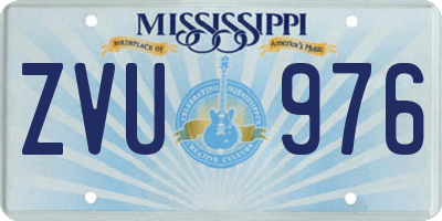 MS license plate ZVU976