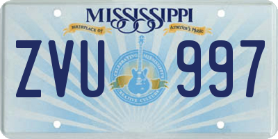 MS license plate ZVU997