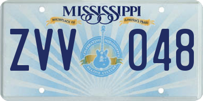 MS license plate ZVV048