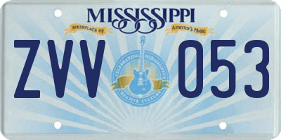 MS license plate ZVV053