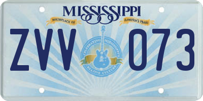 MS license plate ZVV073