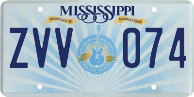 MS license plate ZVV074