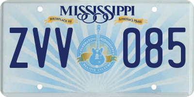 MS license plate ZVV085