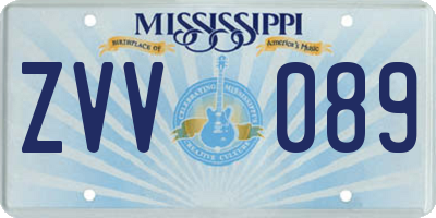 MS license plate ZVV089