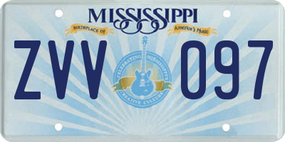 MS license plate ZVV097