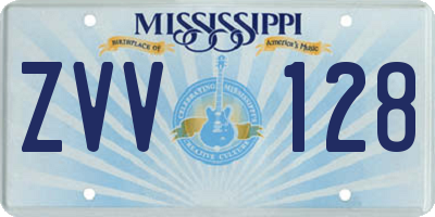 MS license plate ZVV128