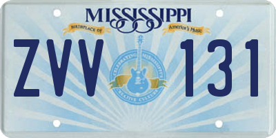 MS license plate ZVV131