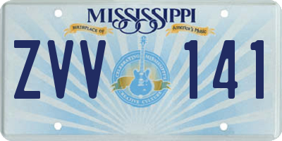 MS license plate ZVV141