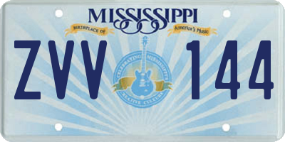 MS license plate ZVV144