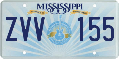 MS license plate ZVV155