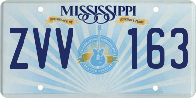 MS license plate ZVV163