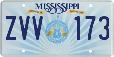 MS license plate ZVV173