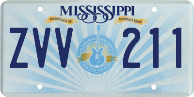 MS license plate ZVV211