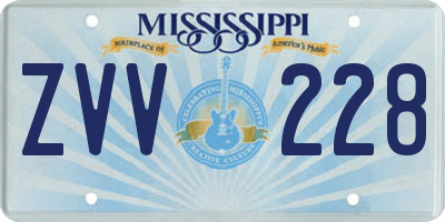 MS license plate ZVV228