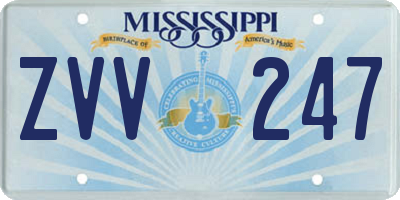 MS license plate ZVV247