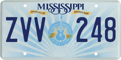 MS license plate ZVV248