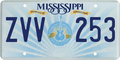 MS license plate ZVV253