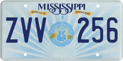 MS license plate ZVV256