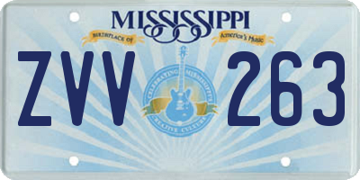 MS license plate ZVV263