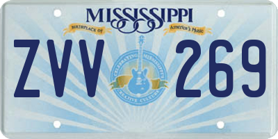 MS license plate ZVV269