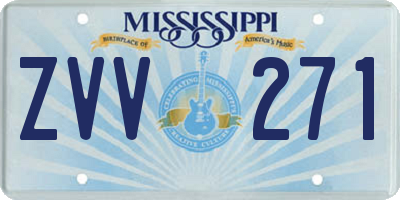 MS license plate ZVV271