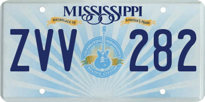 MS license plate ZVV282