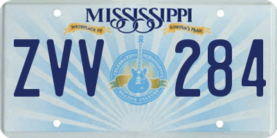 MS license plate ZVV284