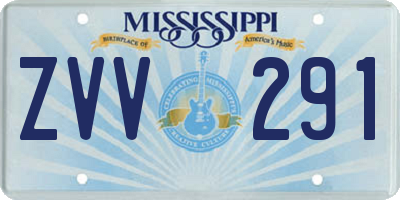 MS license plate ZVV291