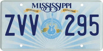 MS license plate ZVV295