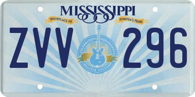 MS license plate ZVV296