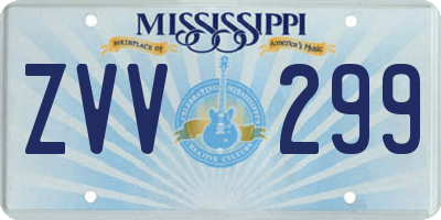 MS license plate ZVV299