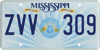 MS license plate ZVV309