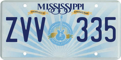 MS license plate ZVV335