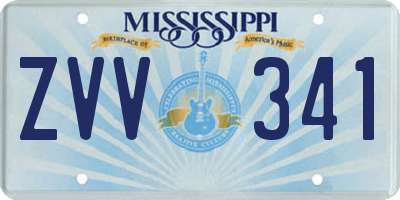 MS license plate ZVV341