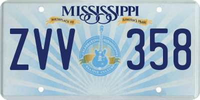 MS license plate ZVV358