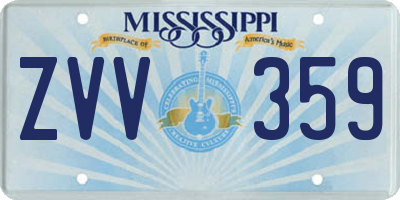 MS license plate ZVV359