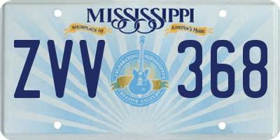 MS license plate ZVV368